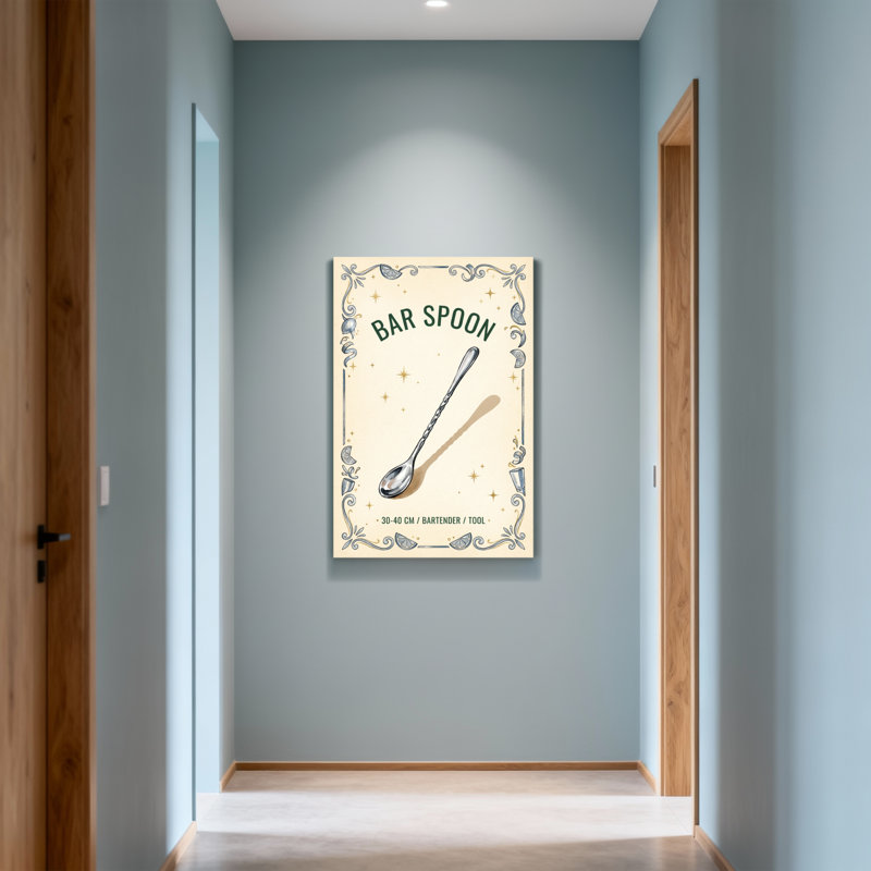 Cuillère tendance avec cadre élégant et étoiles, H 18 po x l 12 po