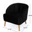 Chaise moderne en velours moderne, assise confortable et chic de style Mid-Century