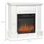 Foyer électrique 32 po, chauffage 1400 W, flamme de bûches à DEL, protection contre la surchauffe, télécommande, blanc, chauffage d'appoint confortable, fonction de flamme, télécommande, fabricant