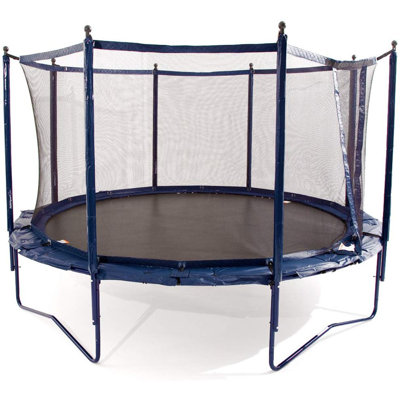 JumpSport Round Backyard Trampoline with Safety Enclosure