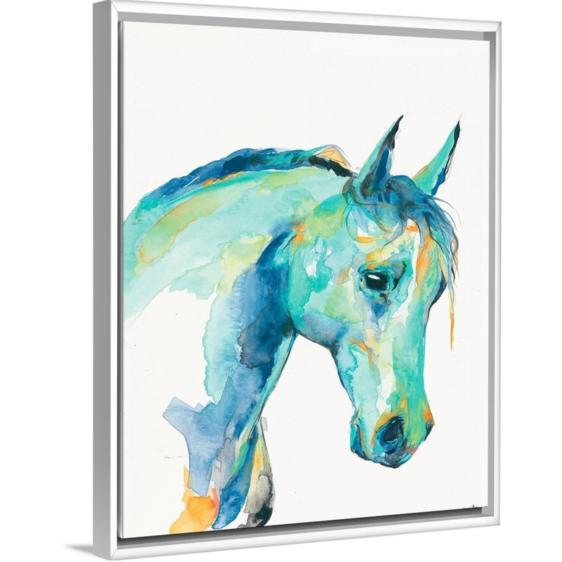 "River I" par Jessica Mingo, reproduction d’art sur toile, H 16 po x l 13 po x P 1,75 po, Cadre blanc