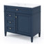 Modern Bathroom Storage Vanity Set With Door, 3 Drawers & Medicine Cabinet-1490184751