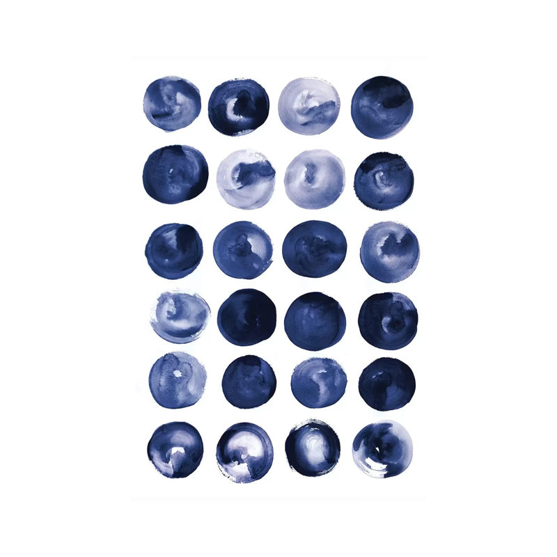 Blue Rain Iii 1 Piece Wrapped Canvas Wall Art, 20.32 cm H x 30.48 cm W