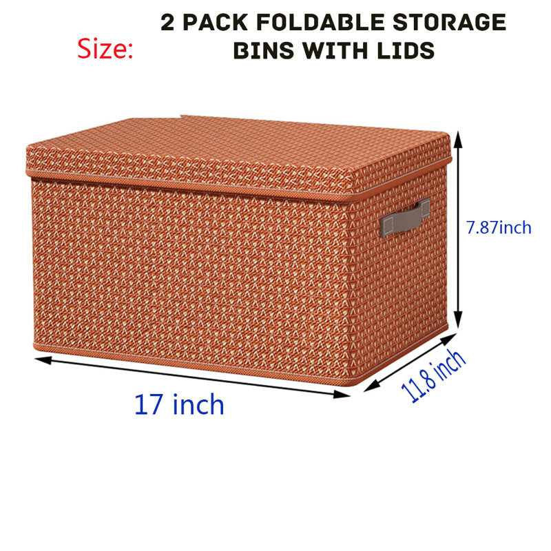 Latitude Run® Dorleus Fabric Decorative Bin, Red