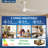  Ceiling Fans with Lights 52 Inch, Quiet 3CCT Modern LED Ceiling Fans with Remote for Bedroom, Living Room, Kitchen, 6 Speeds, Reversible DC Motor, Timer, Memory, White-735518446-735518452