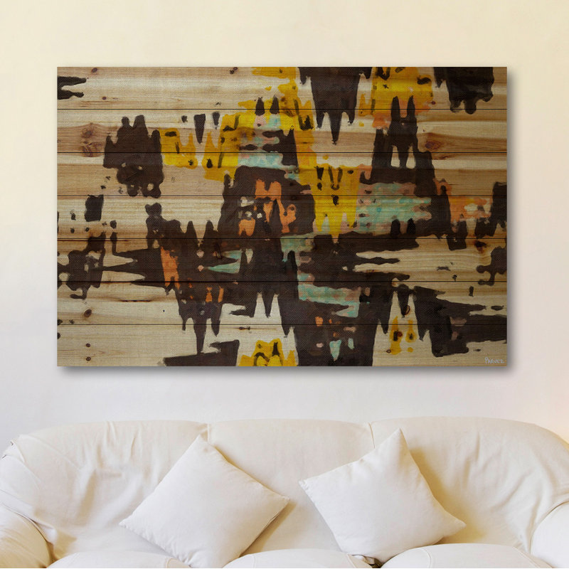 « scandinave wood » par parvez taj,, reproduction d’art sur bois de pin naturel, H 40 po x l 60 po x P 1,5 po