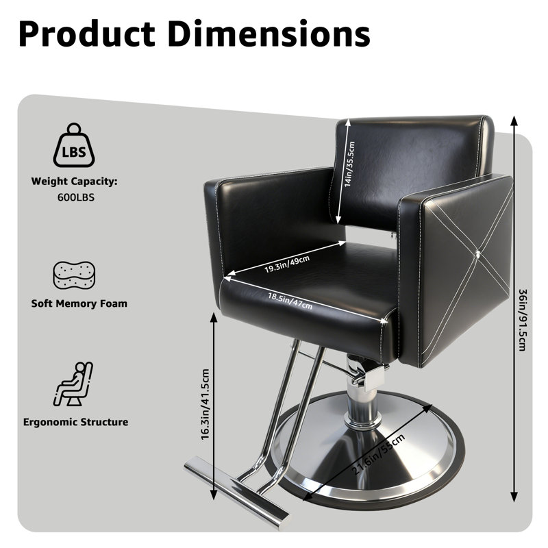 Fauteuil de coiffeur hydraulique classique Classic