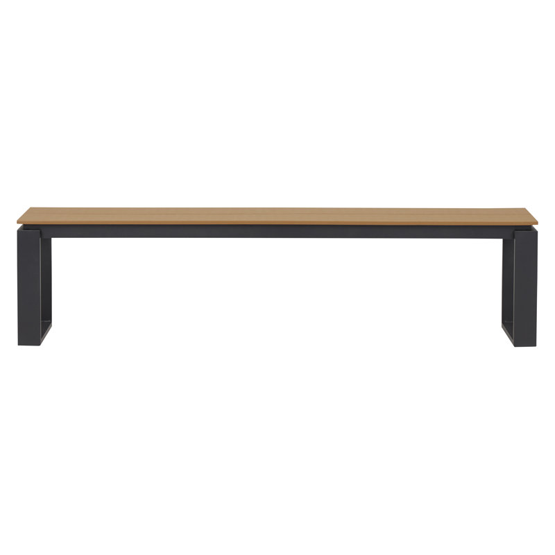 Kellen Powder Coated Aluminium Garden Bench, Teak