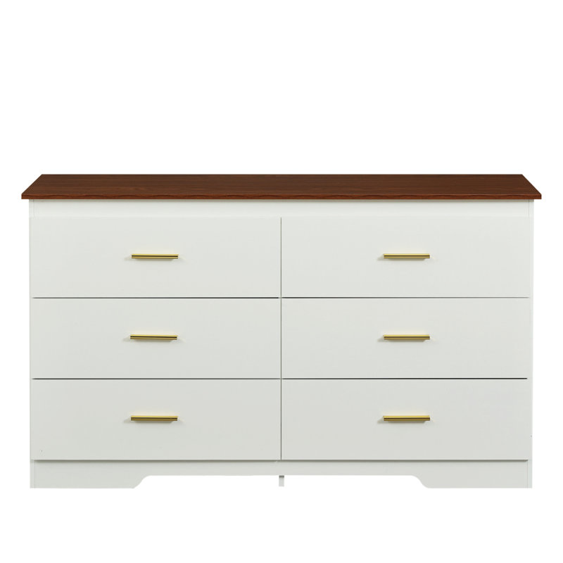 Console buffet avec finition blanche et brune