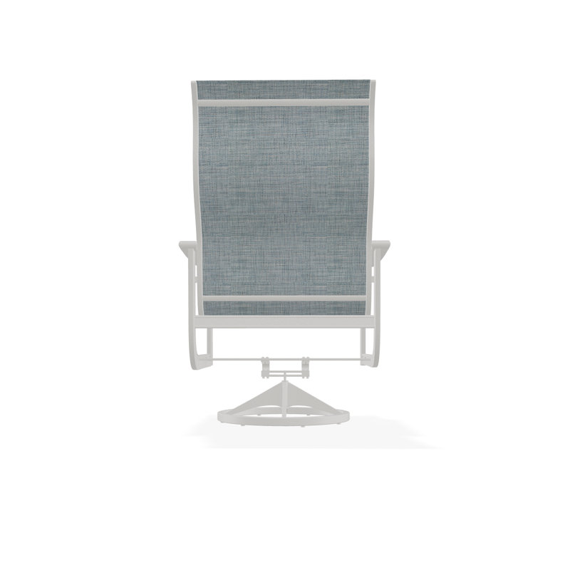 St. Catherine Polymer Outdoor Lounge Chair, Snow, Cobalt 35D Sunbrella®