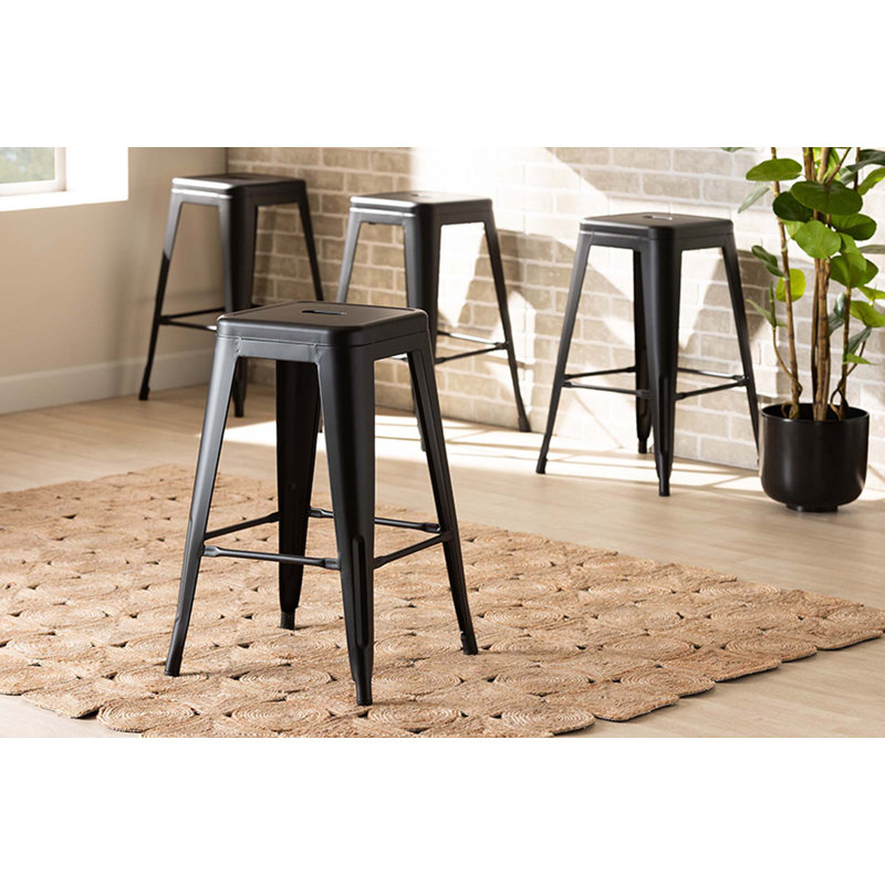 Tabouret de comptoir 26 po Karynn, Noir