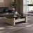 Italian rectangular tempered glass coffee table-110977720
