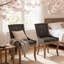 Ensemble de 2 chaises d'appoint de cuisine en bois massif avec garniture cloutée et support pour haut dossier Farmhouse, capacité de poids de 350 lb-1590159143