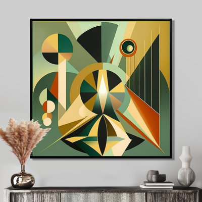 Impression géométrique invoquée géométrique rétro - Mid-Century