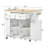 Kitchen Island With Power Outlet,Kitchen Storage Island With Drop Leaf And Rubber Wood,Open Storage And Wine Rack,5 Wheels,With Adjustable Storage For Home, Kitchen, And Dining Room-864374978