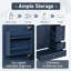 Meuble-lavabo moderne avec lavabo - Conception autoportante compacte, une porte à fermeture douce avec tablette et trois tiroirs-112763793-112763795