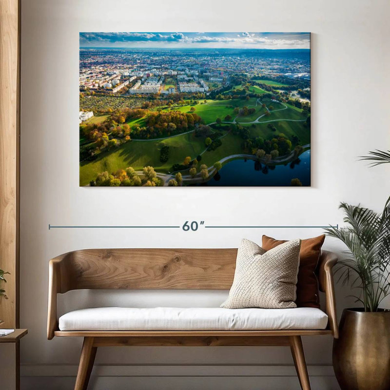 Munich Greenspace, 32" H x 48" W