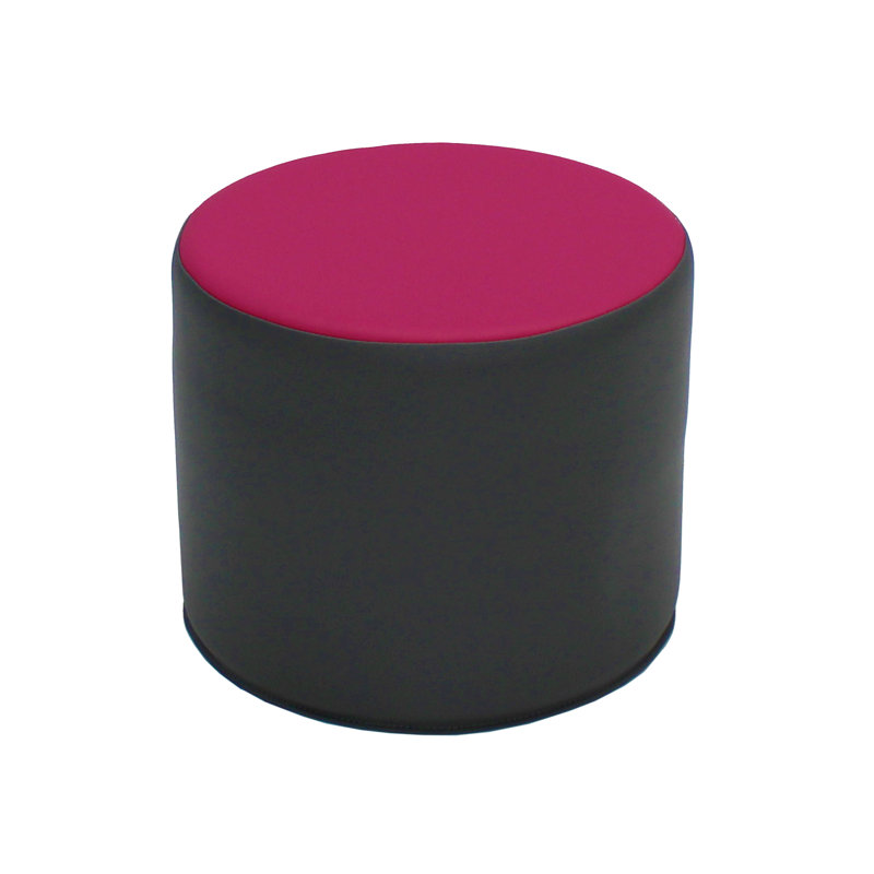 SoftScape 15" Circle/Cylinder Accent Ottomans, Dark Gray