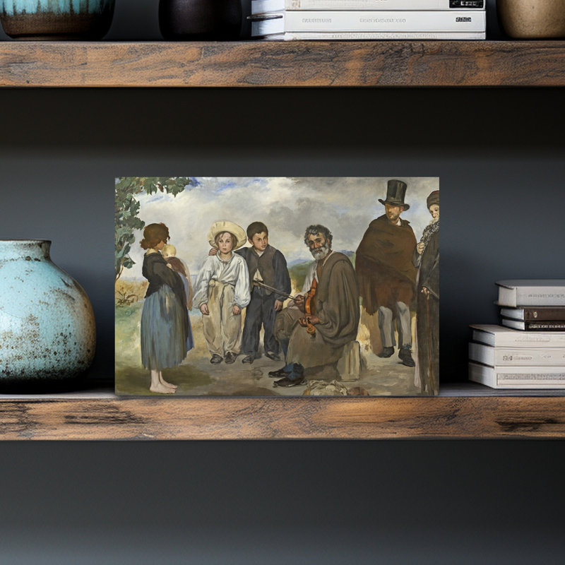 Le vieux musicien, 1862, estampe d'art mural abstraite et contemporaine, H 12 po x l 18 po