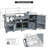 75.4" Outdoor Kitchen Island with Sink, Solid Wood Outdoor Grill Cart for XL Green Egg Grills, Rolling Outdoor Bar Cart with Stainless Steel Top, for Pizza Prep & BBQ-1684764914