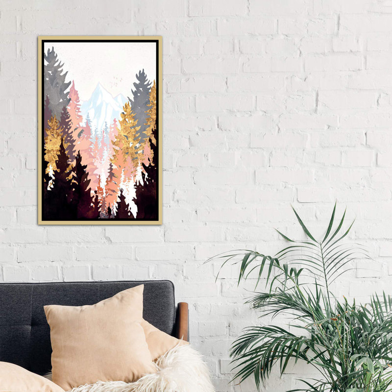 « wine forest » par spacefrog designs-print, H 40 po x l 26 po x P 1,5 po, Toile encadrée d'or
