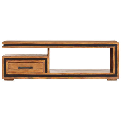vidaXL Coffee Table Honey touch Solid Acacia wood 39.4x17.7x13.0 in by VidaXL