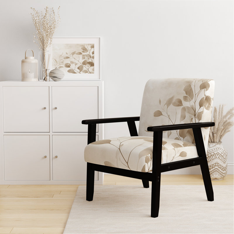 Chaise d'appoint Eucalyptus - Fauteuil Eucalyptus Calm II, Black Square Arms