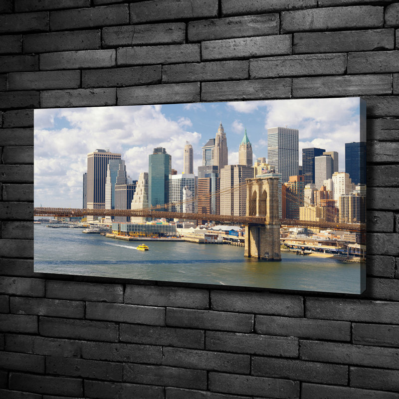 Manhattan New York 1 Piece Wrapped Canvas Wall Art