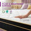 Matelas hybride grand format LUMERIS avec ressorts ensachés individuellement et mousse viscoélastique imprégnée de gel - Conception sans fibre de verre, isolement de mouvement avancé, support de bord, matelas dans une boîte, certifié CertiPUR-US et OEKO-TEX