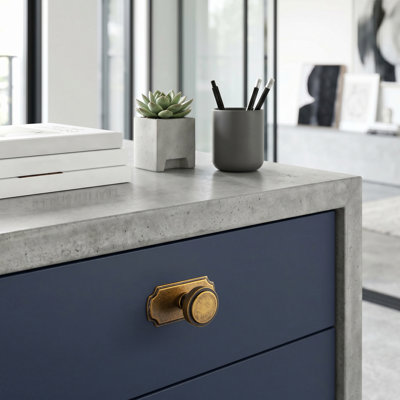 1.2" Diameter Circle Knob With Backplate-G031