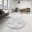 Tapis rond rond gris en laine-1374356925
