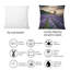 Carré, lever de soleil et nuages dramatiques au-dessus du champ de lavande VII - Coussin décoratif imprimé maison de campagne-60159401
