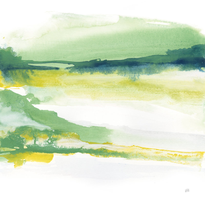 Emerald And Chartreuse II, 20" H x 20" W x 1.25" D