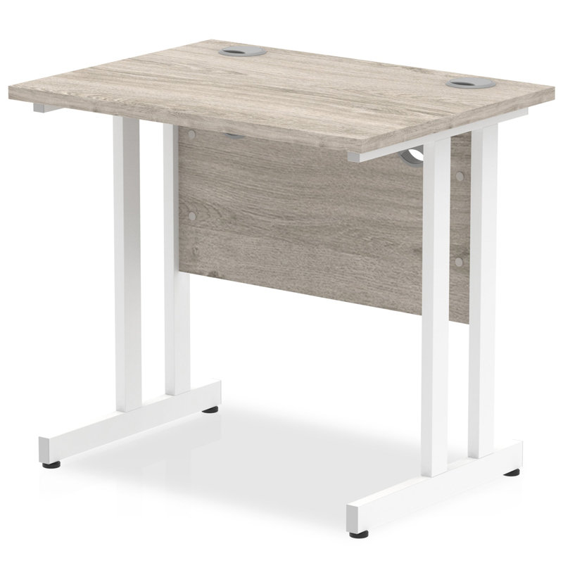 Ladajah Steel, 73cm H x 80cm W x 60cm D, White, Grey
