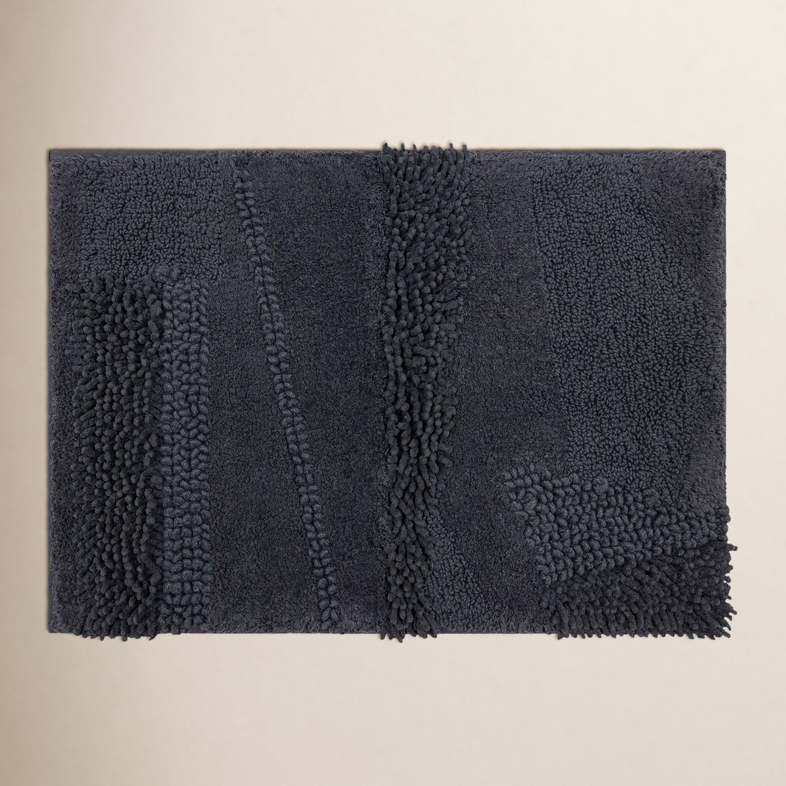 Laverne Solid Cotton Bath Rug, 24" W x 60" L, Charcoal