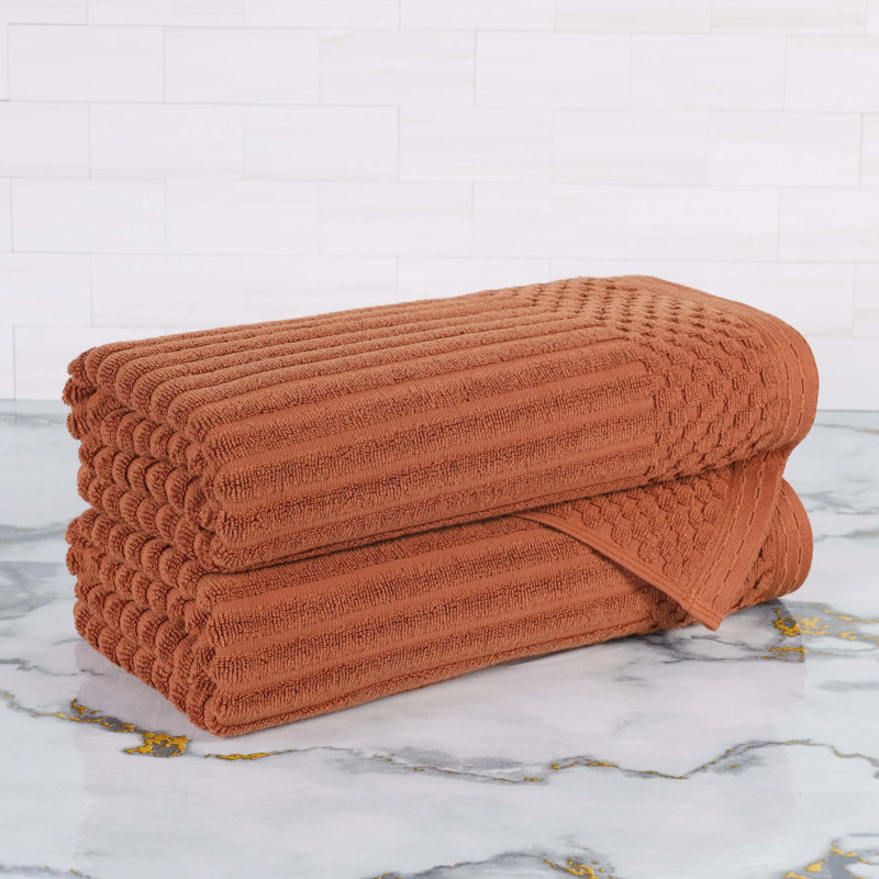 Ensemble de serviettes de bain en coton 2 pièces Soho Spa, Rouille, Ensemble de 2 serviettes de bain