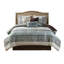 Édredon 7 pièces bleu roi - géométrique avec rembourrage, look moderne, édredon traditionnel facile à nettoyer, rembourrage, accessoires inclus-121159119-121159121