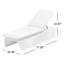 Chaise longue en aluminium et osier avec table d'appoint et coussins Sunbrella Harper-776210457-776210463