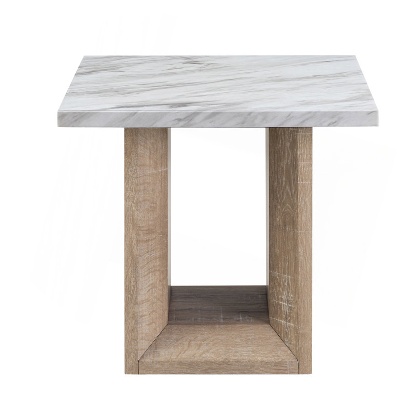 Faux Marble End Table
