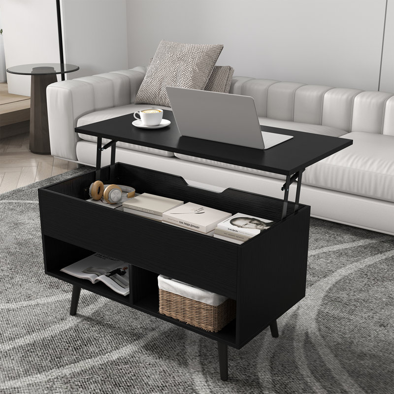 Anschultz Single Coffee Table, Black, Black