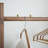 Double Drawer Coat Rack Solid Wood