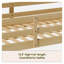 Lit simple mezzanine bas en chêne, structure en bois de pin massif convertible pour enfants