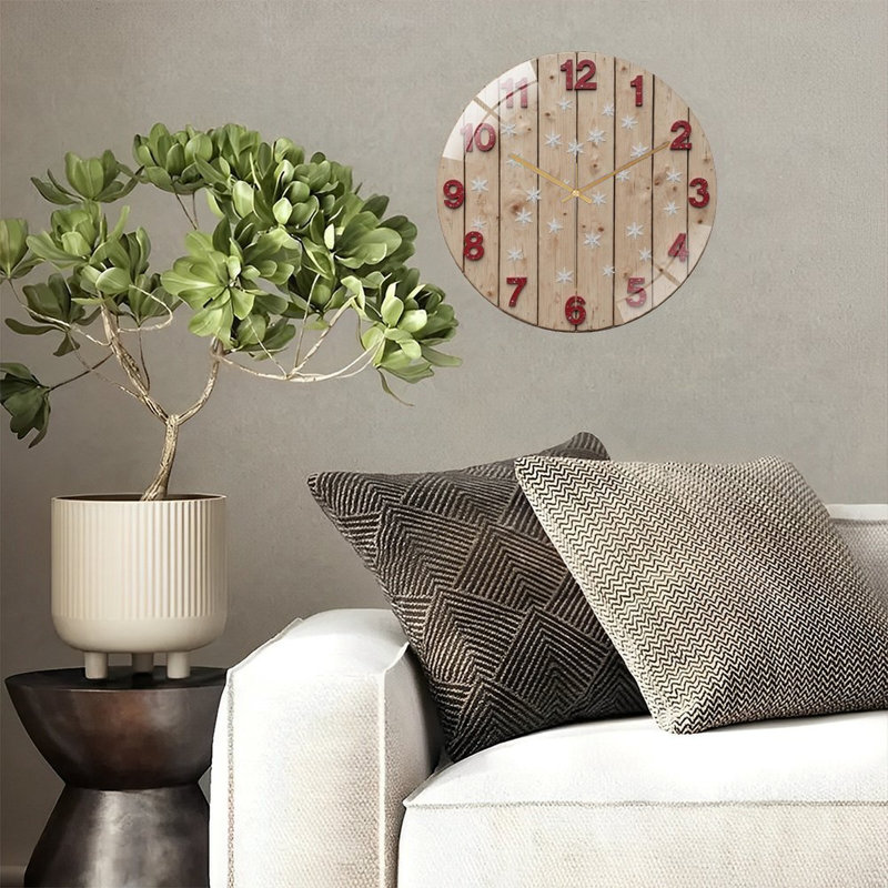 Horloge murale en bois 12 po