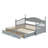 Rosamond Wooden Twin Size Daybed with Twin Size Trundle, Extendable Daybed with Two Drawers-546882335
