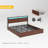 King Bed Frame, Storage Headboard With Charging Station, Solid And Stable, Noise Free, No Box Spring Needed, Easy Assembly-1630597990-1630597987