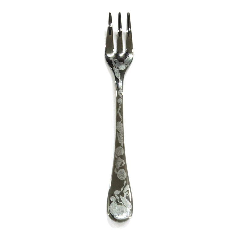Venere Cake Fork - 12 Pieces, Oro-nero