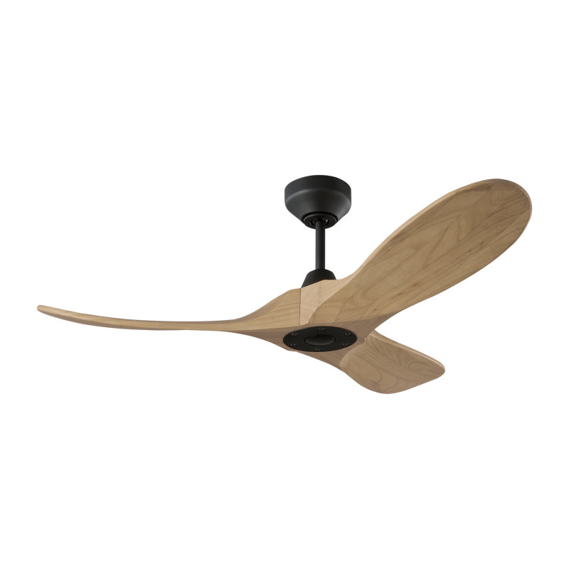 Visual Comfort Fan Maverick Smart 44 Indoor Ceiling Fan with Threaded Downrod, Dark Walnut blades and Handheld Remote