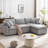 Luxurious Down Filled Convertible Sectional Sofa With Reversible Chaise And Modular Design