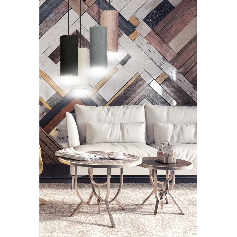 Ealidh 4 - Light Steel Cluster Pendant, Multicolour