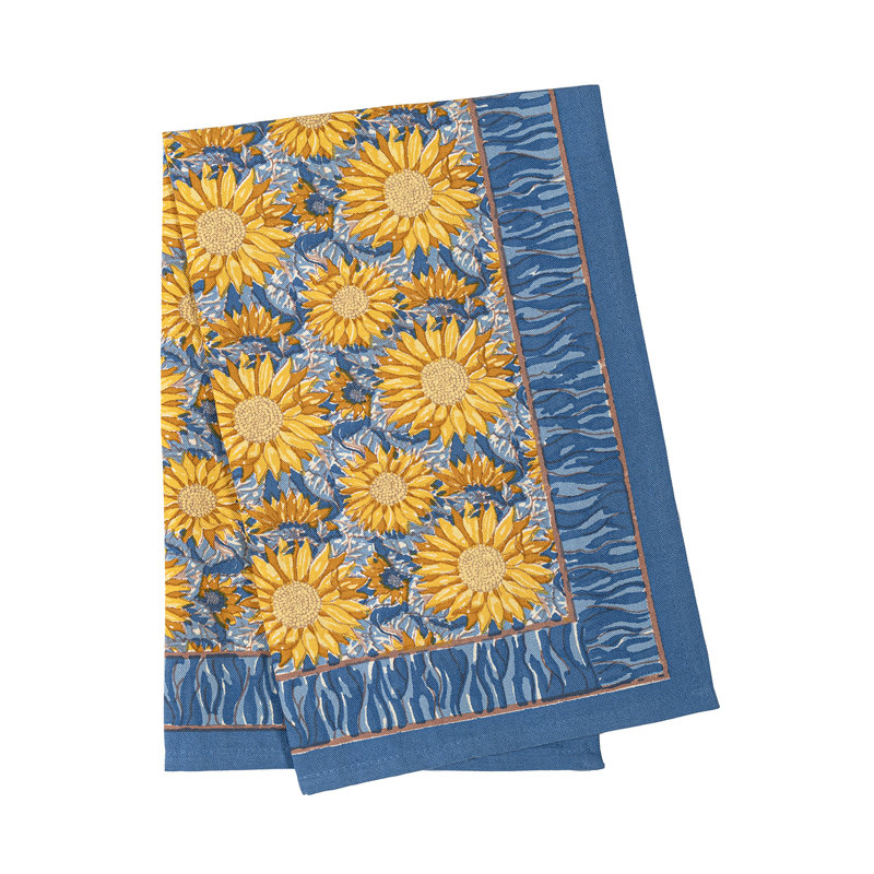 Sunflower Cotton Floral Tea Towel
